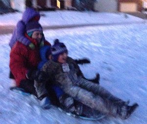 family-sledding